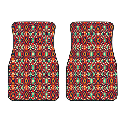 Native American Geometric Pattern Print Front Car Floor Mats