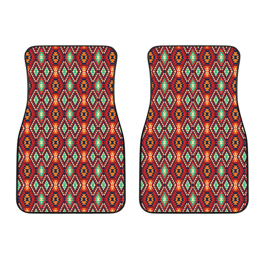Native American Geometric Pattern Print Front Car Floor Mats