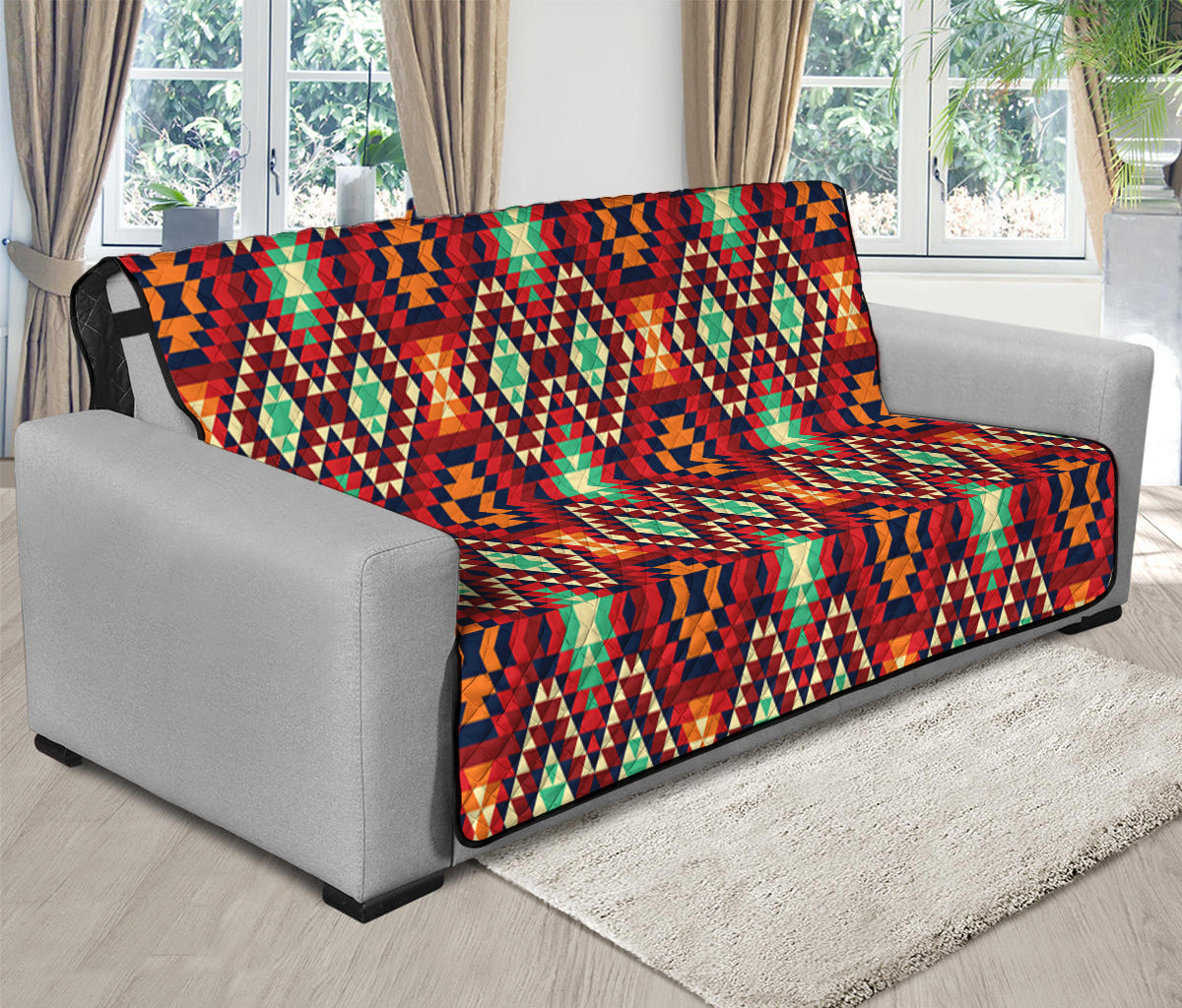 Native American Geometric Pattern Print Futon Protector