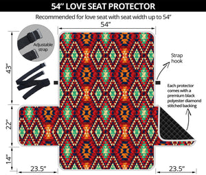 Native American Geometric Pattern Print Loveseat Protector