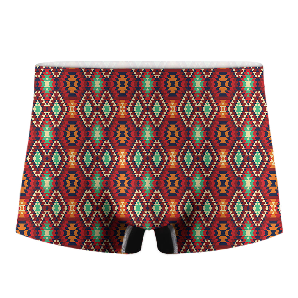 Native American Geometric Pattern Print Men's Boxer Briefs