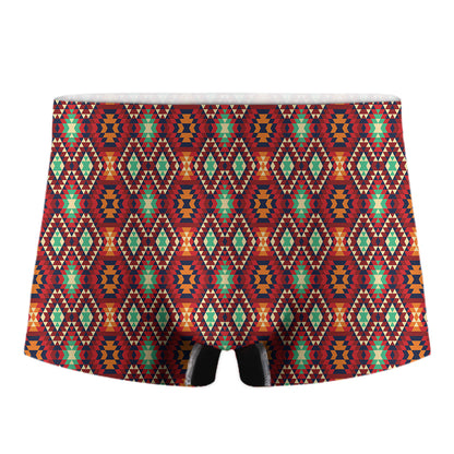 Native American Geometric Pattern Print Men's Boxer Briefs