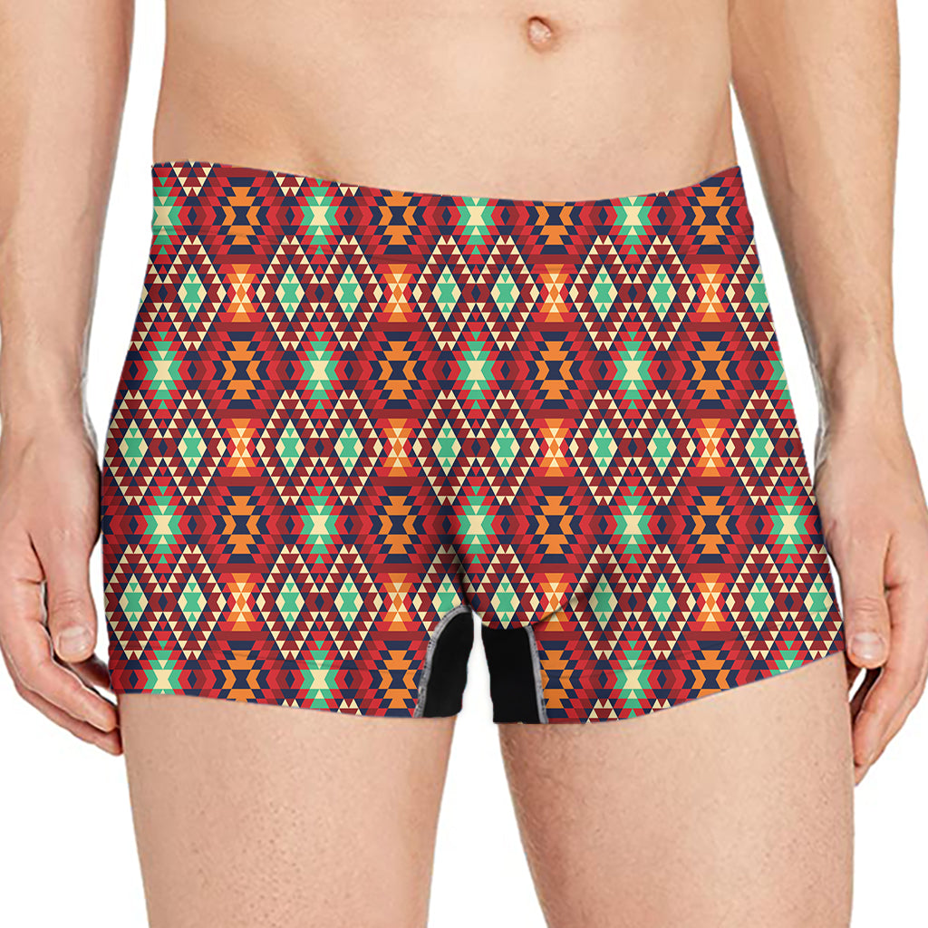 Native American Geometric Pattern Print Men's Boxer Briefs