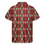 Native American Geometric Pattern Print Men's Short Sleeve Shirt