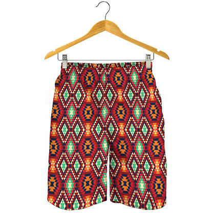 Native American Geometric Pattern Print Men's Shorts