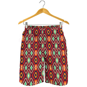 Native American Geometric Pattern Print Men's Shorts
