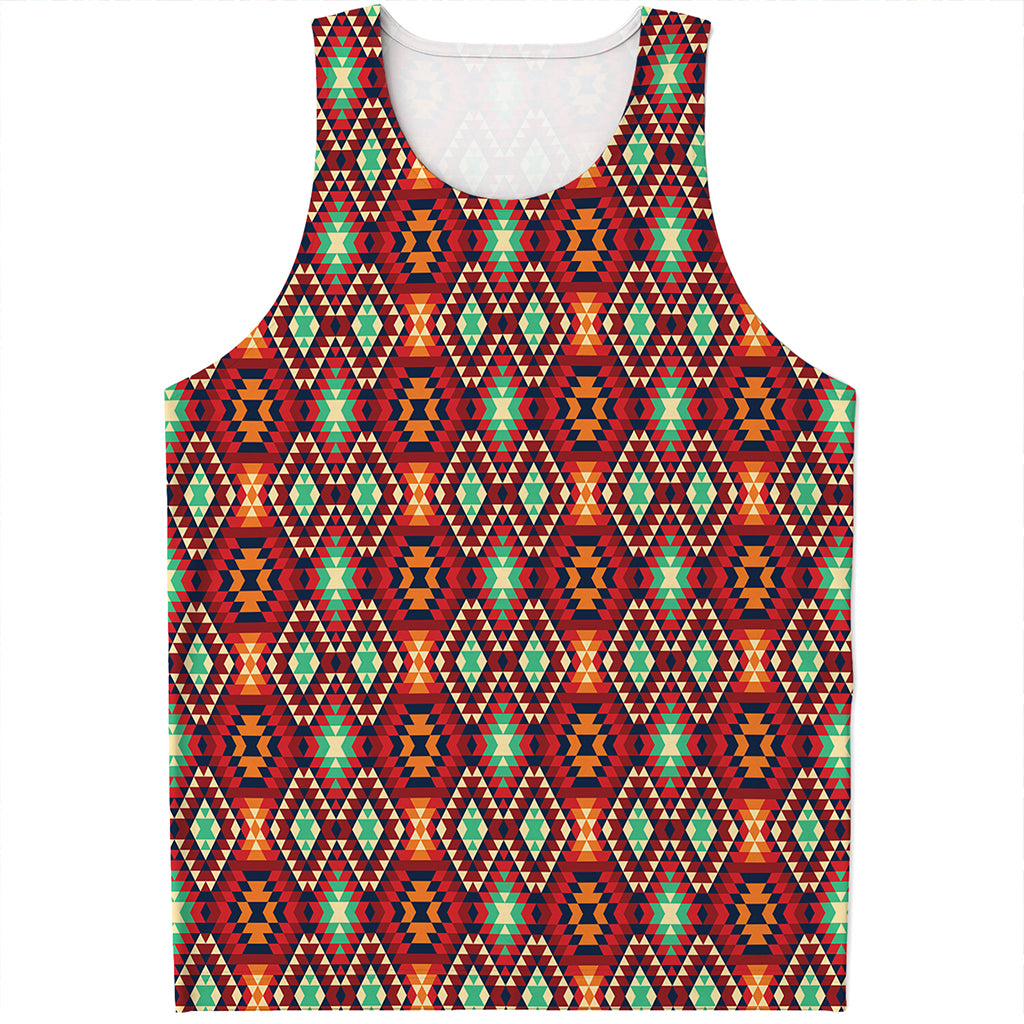 Native American Geometric Pattern Print Men's Tank Top