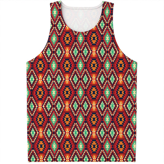 Native American Geometric Pattern Print Men's Tank Top