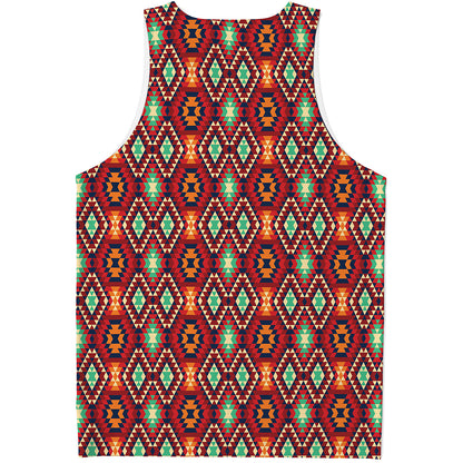 Native American Geometric Pattern Print Men's Tank Top