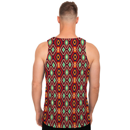 Native American Geometric Pattern Print Men's Tank Top