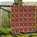 Native American Geometric Pattern Print Quilt