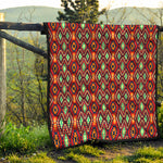 Native American Geometric Pattern Print Quilt