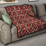 Native American Geometric Pattern Print Quilt