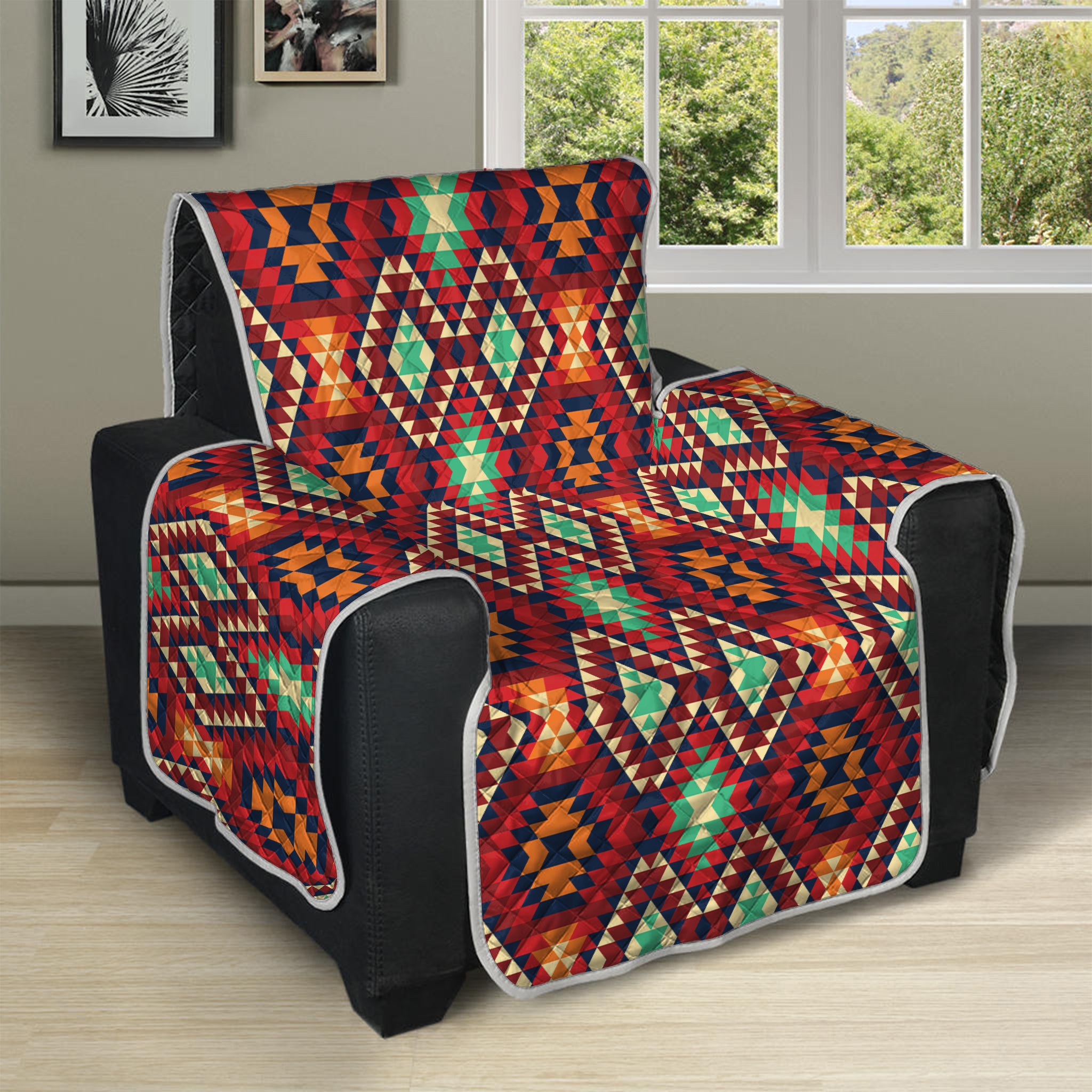 Native American Geometric Pattern Print Recliner Protector