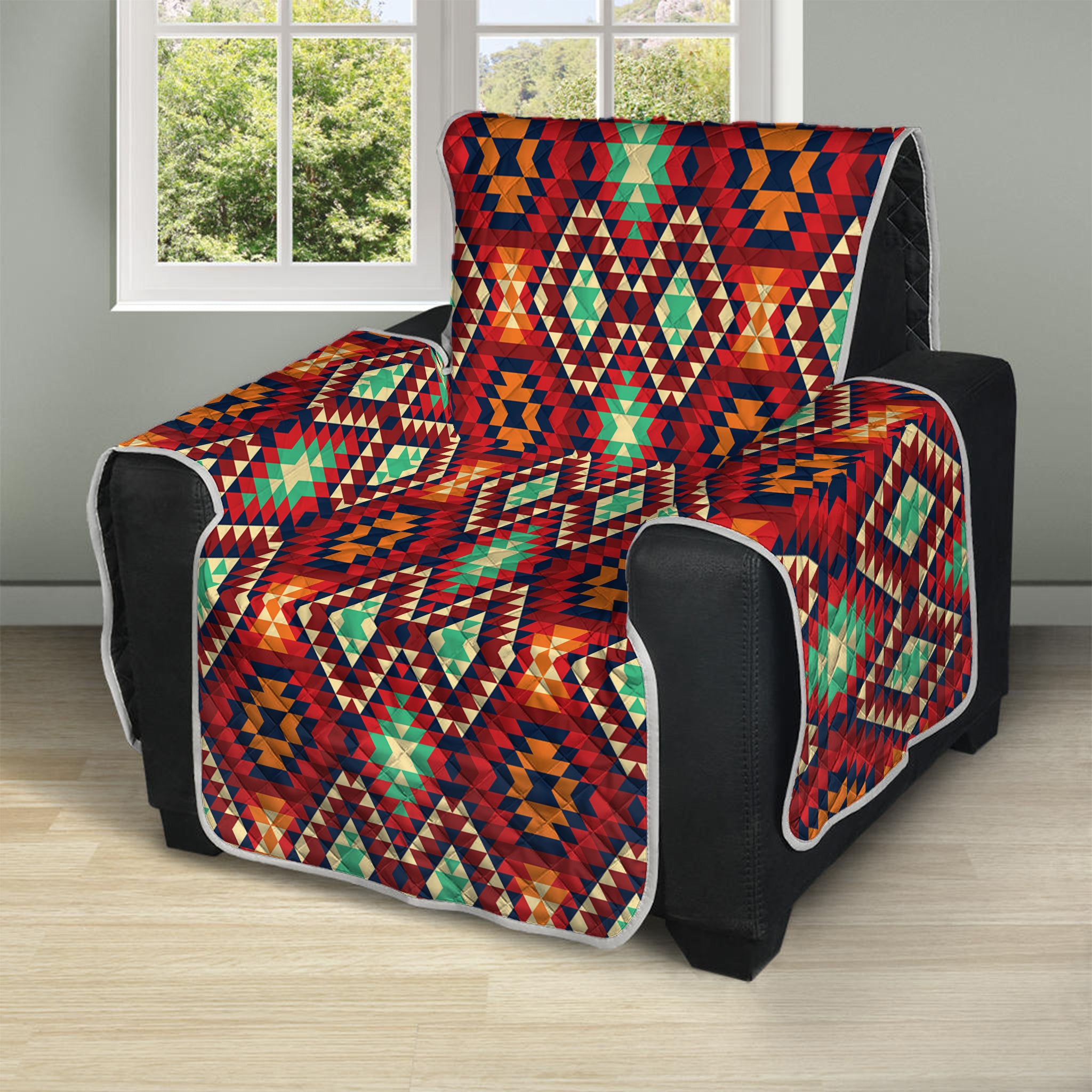 Native American Geometric Pattern Print Recliner Protector