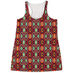 Native American Geometric Pattern Print Women's Racerback Tank Top
