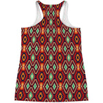 Native American Geometric Pattern Print Women's Racerback Tank Top