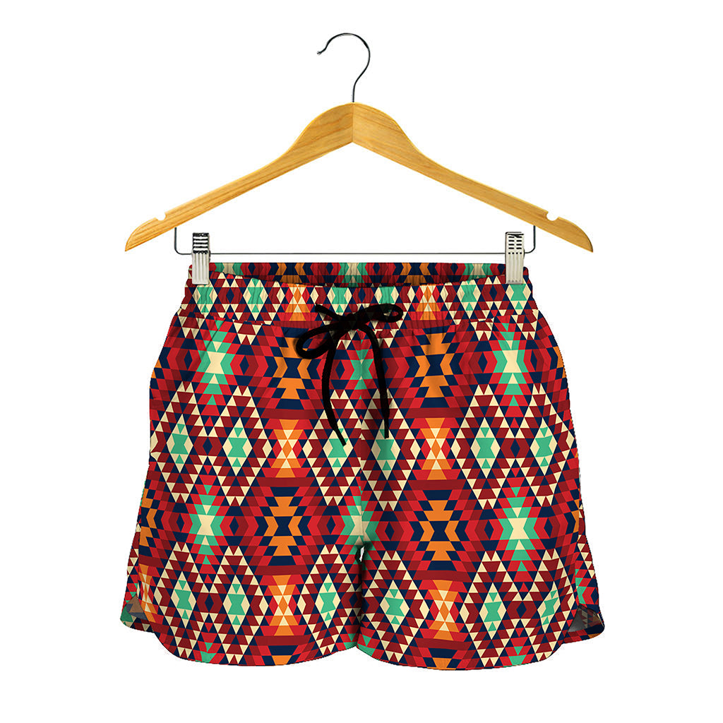 Native American Geometric Pattern Print Women's Shorts