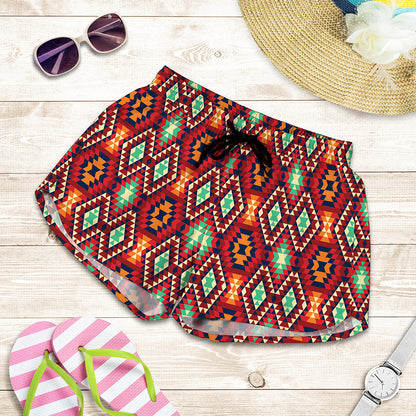 Native American Geometric Pattern Print Women's Shorts
