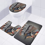 Native American Indian Girl Print 3 Piece Bath Mat Set