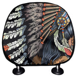 Native American Indian Girl Print Car Headrest Covers