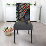 Native American Indian Girl Print Dining Chair Slipcover