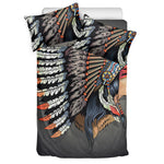 Native American Indian Girl Print Duvet Cover Bedding Set