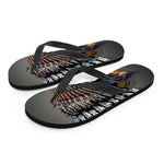 Native American Indian Girl Print Flip Flops