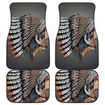 Native American Indian Girl Print Front and Back Car Floor Mats