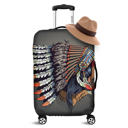 Native American Indian Girl Print Luggage Cover