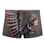 Native American Indian Girl Print Men's Boxer Briefs
