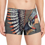 Native American Indian Girl Print Men's Boxer Briefs
