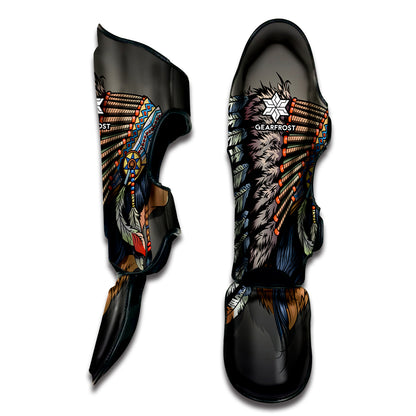 Native American Indian Girl Print Muay Thai Shin Guard