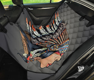 Native American Indian Girl Print Pet Car Back Seat Cover