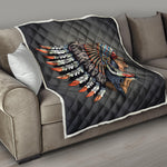 Native American Indian Girl Print Quilt