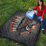 Native American Indian Girl Print Quilt