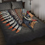 Native American Indian Girl Print Quilt Bed Set