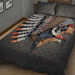 Native American Indian Girl Print Quilt Bed Set