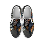 Native American Indian Girl Print White Slip On Shoes
