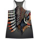 Native American Indian Girl Print Women's Racerback Tank Top