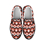 Native American Indian Pattern Print Black Slip On Shoes