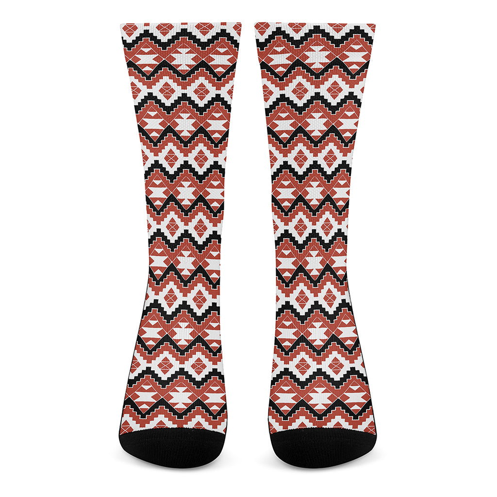 Native American Indian Pattern Print Crew Socks