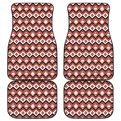 Native American Indian Pattern Print Front and Back Car Floor Mats