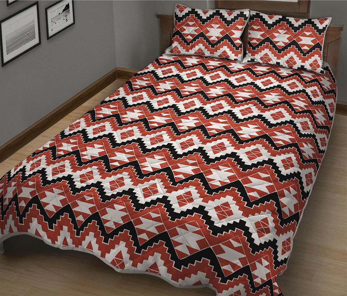 Native American Indian Pattern Print Quilt Bed Set