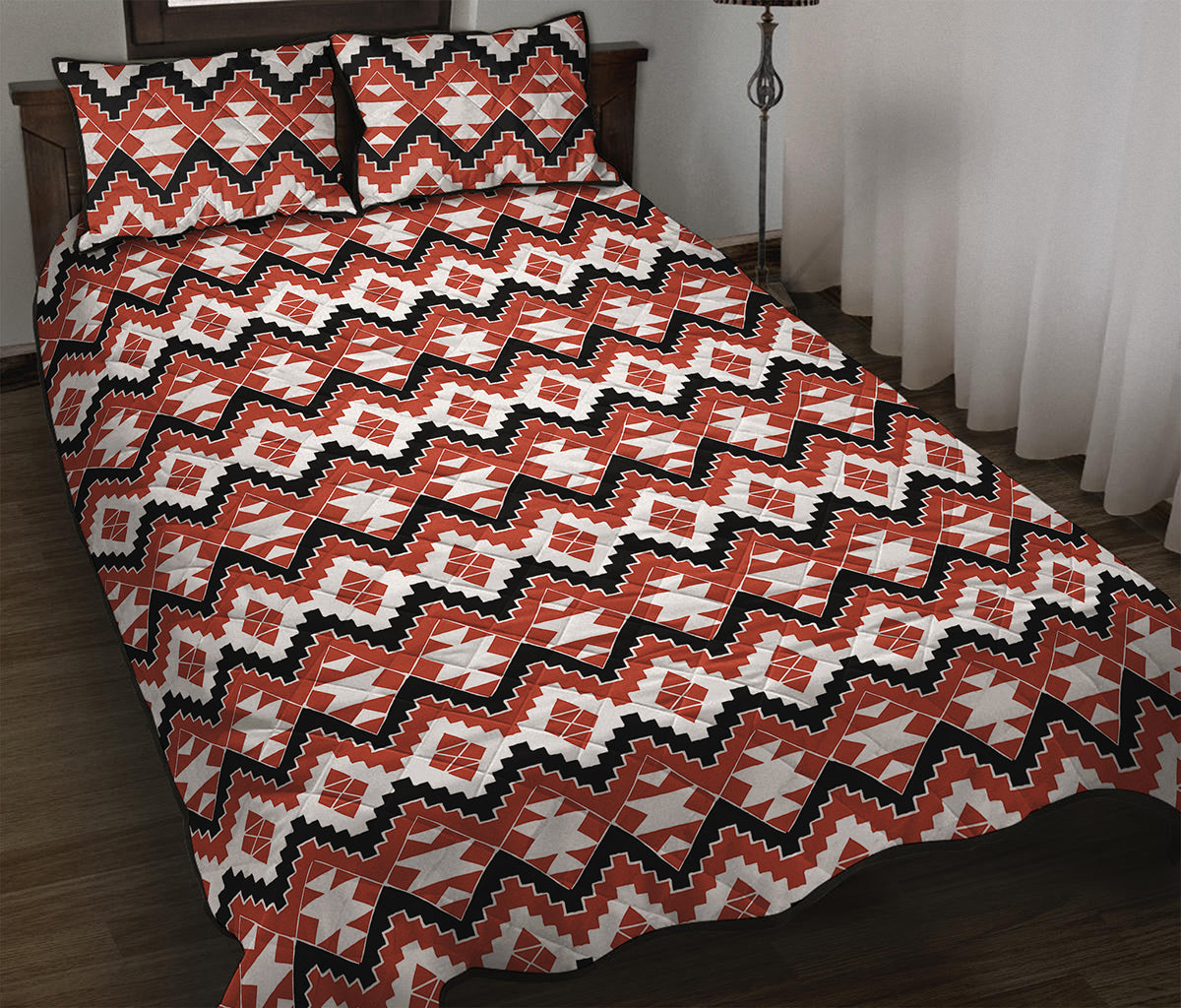 Native American Indian Pattern Print Quilt Bed Set