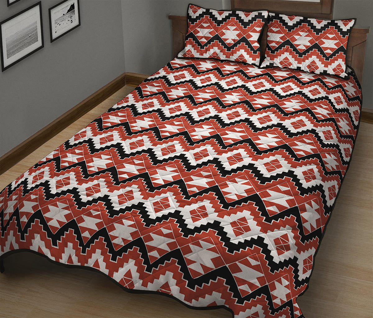 Native American Indian Pattern Print Quilt Bed Set