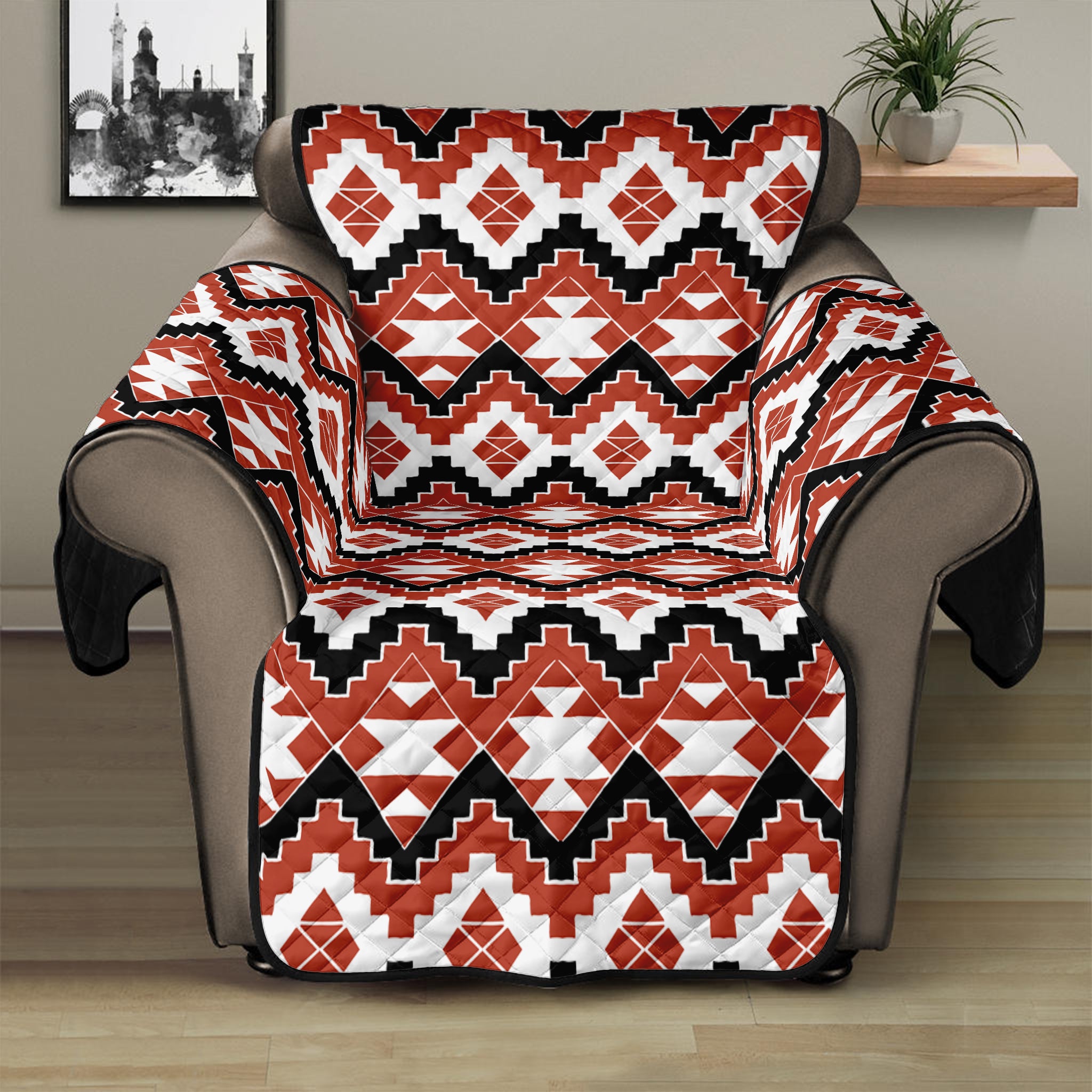 Native American Indian Pattern Print Recliner Protector