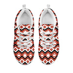 Native American Indian Pattern Print White Sneakers