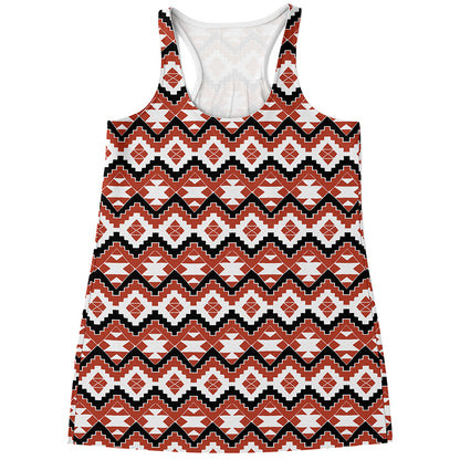 Native American Indian Pattern Print Women's Racerback Tank Top