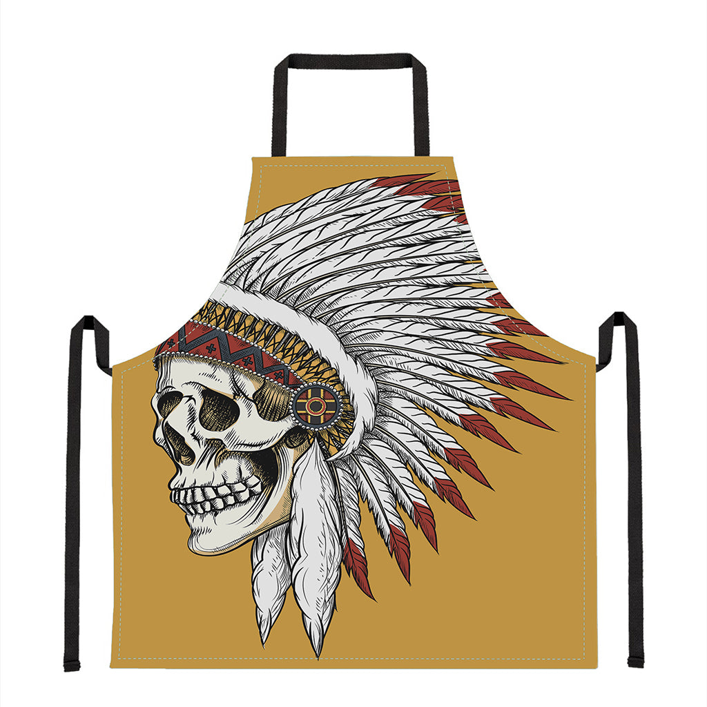 Native American Indian Skull Print Apron